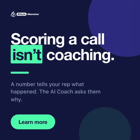LinkedIn ad, navy: Scoring a call isn't coaching