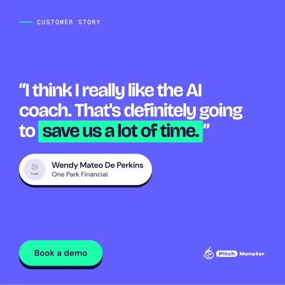 Ad template, purple: customer quote layout
