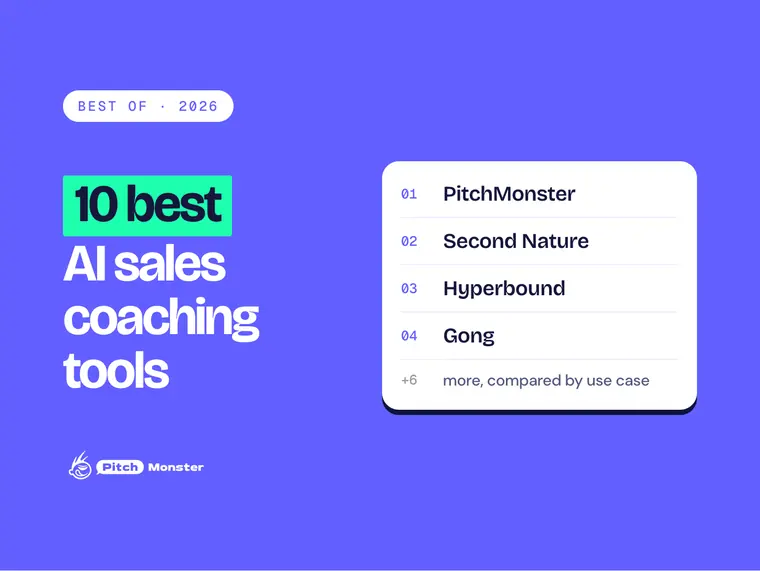 Blog cover template: 10 best AI sales coaching tools, ranked list
