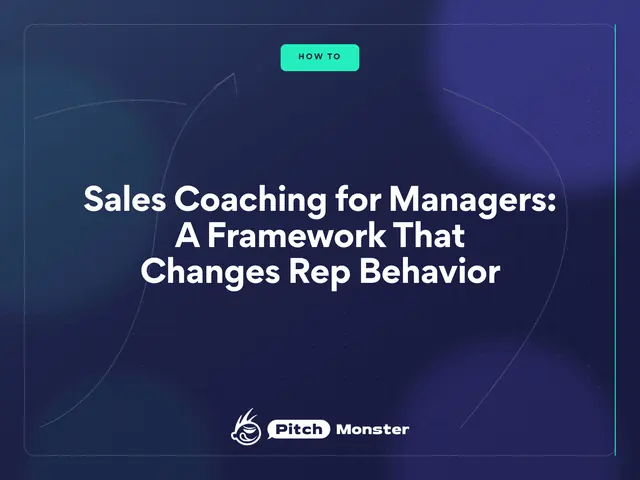 Blog cover template, navy: Sales Coaching for Managers